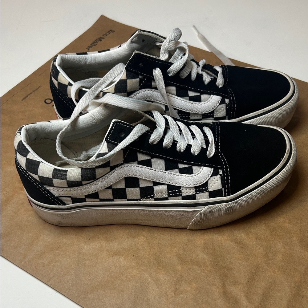 Vans Black and White Checkered Sneakers